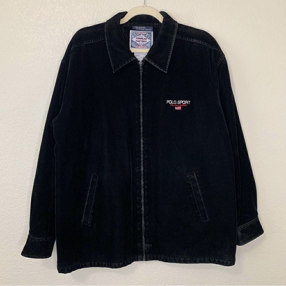 Polo by Ralph Lauren Vintage Black Full Zip Up Men’s Jacket, Sz Small